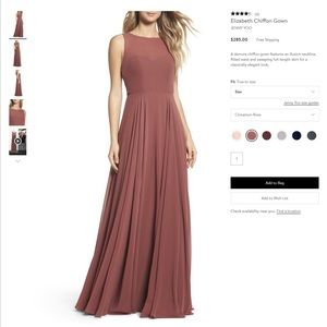 Jenny Yoo Elizabeth Chiffon Gown_Cinnamon Rose